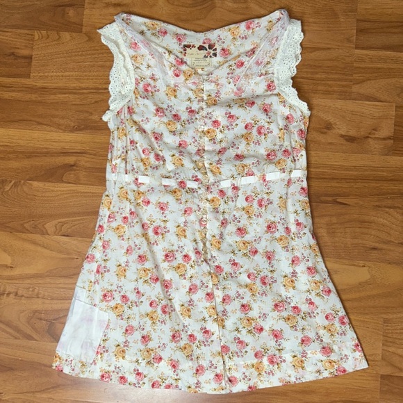 Free People Floral Button Down Top - Picture 1 of 11